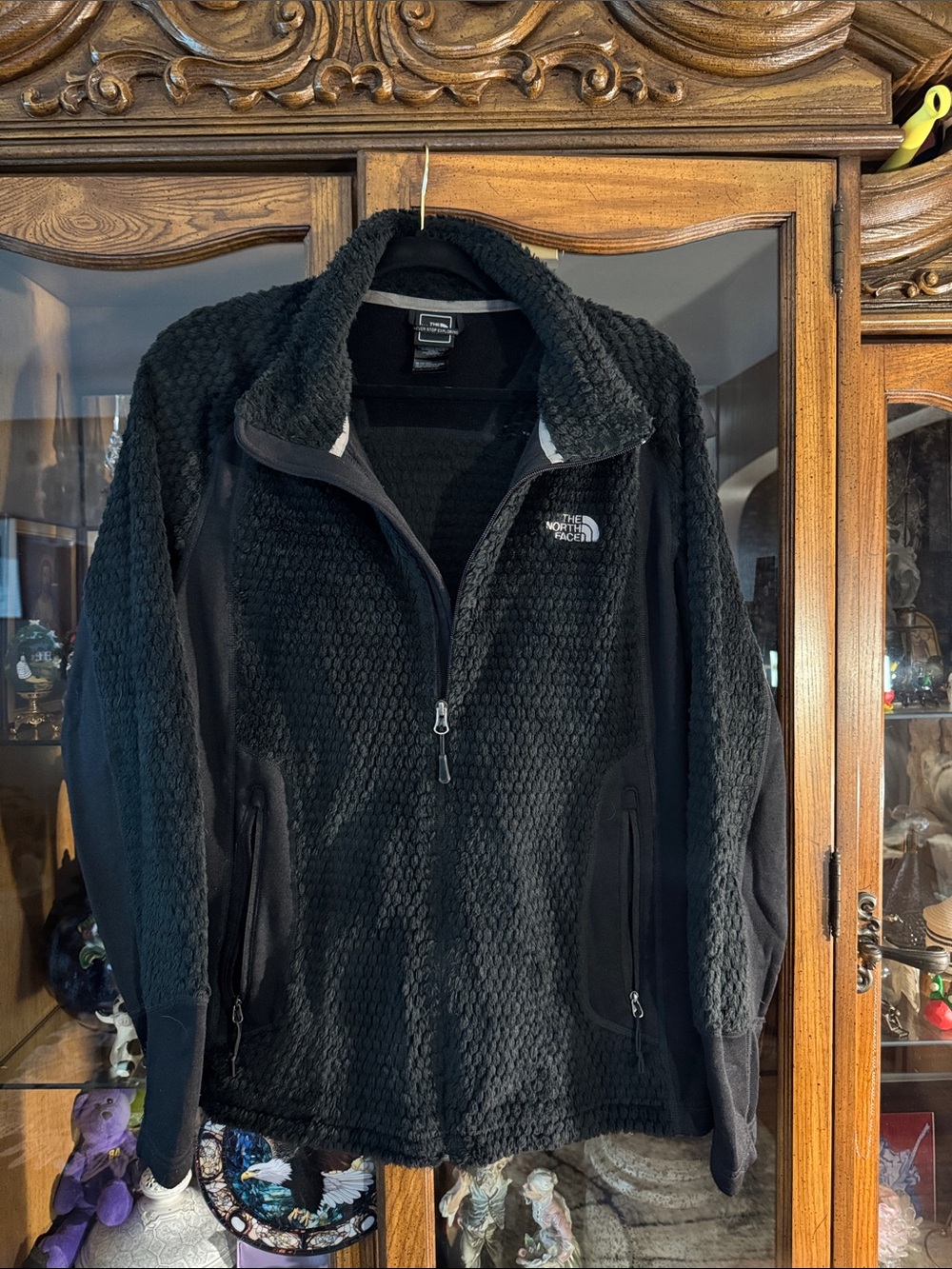 The North Face Women's Black Teddy Fleece Jacket - full zip